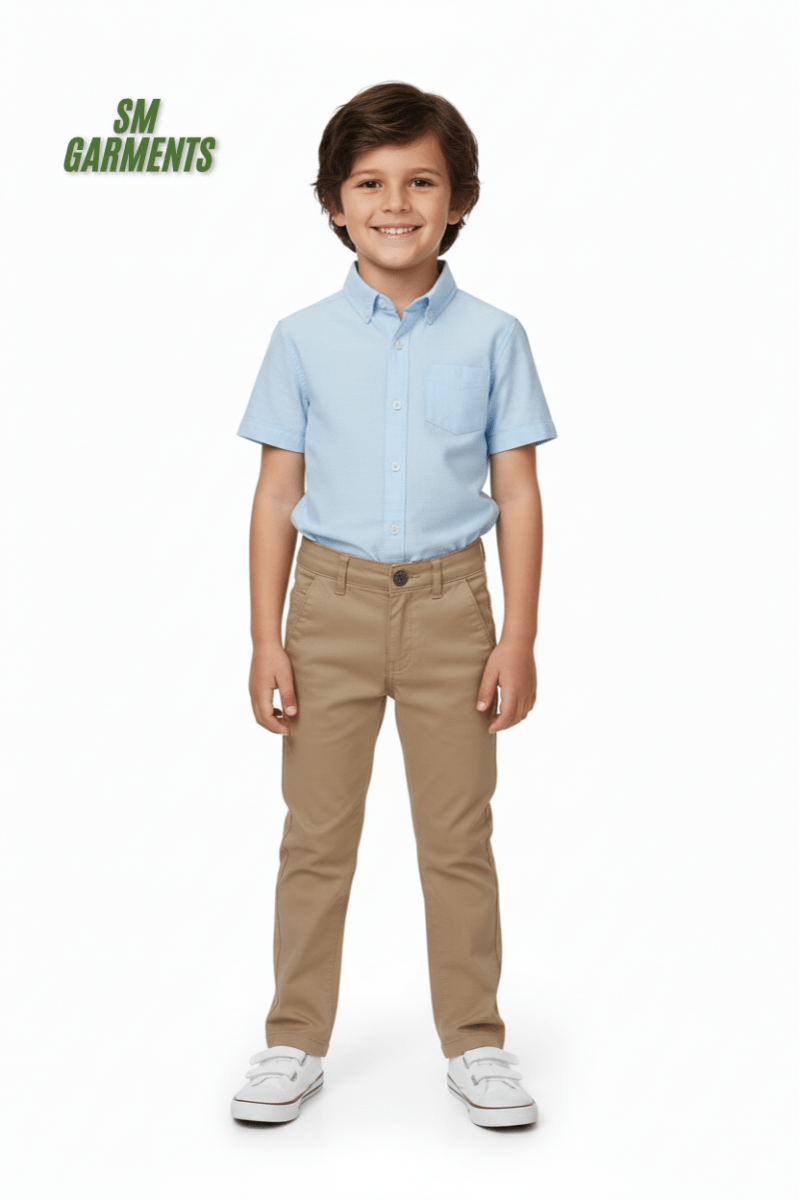 ZARA Boys' Classic Khaki Chino Pants - Smgarment's
