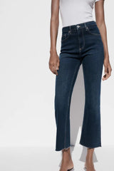 ZARA CROPPED FLARE HIGH - WAIST JEANS - Smgarment's