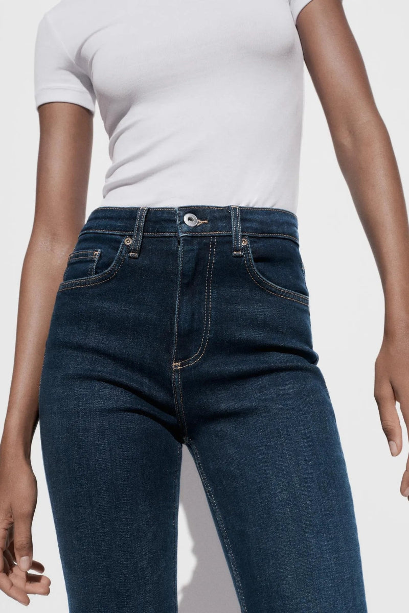 ZARA CROPPED FLARE HIGH - WAIST JEANS - Smgarment's