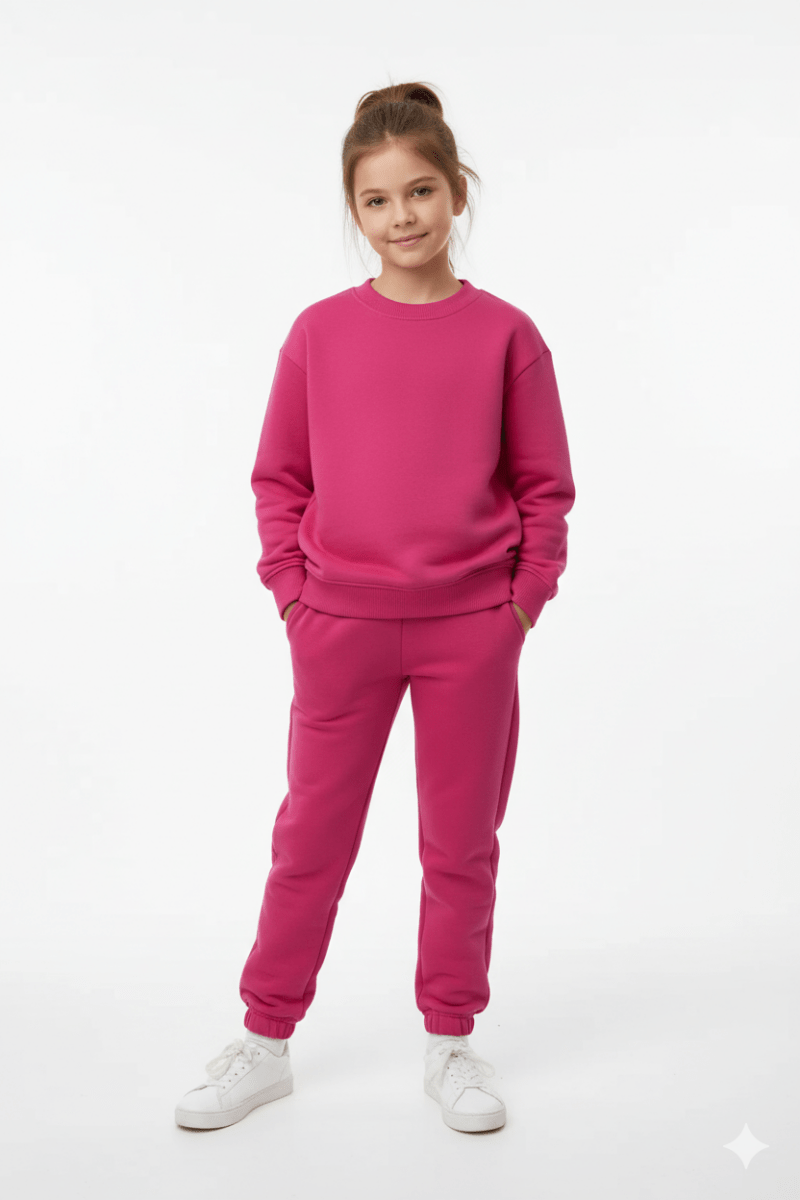 ZARA Girls Plain Sweatshirt And Plain Sweatpant Set - Smgarment's
