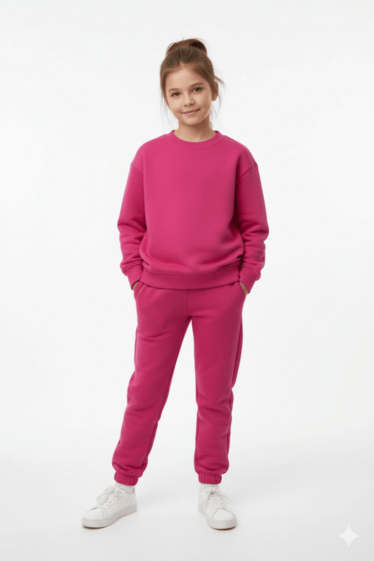 ZARA Girls Plain Sweatshirt And Plain Sweatpant Set - Smgarment's