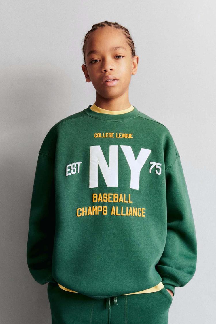 ZARA KIDS NY SWEATSHIRT AND PLUSH TROUSER SET - Smgarment's