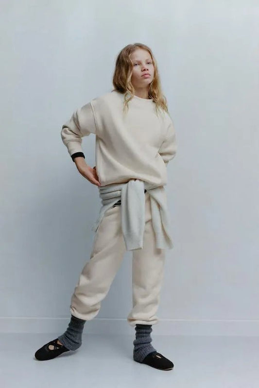 ZARA PLAIN SWEATSHIRT AND PLAIN SWEATPANT SET - Smgarment's