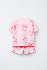 ZARA Printed T Shirt and Short Set - Smgarment's