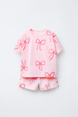 ZARA Printed T Shirt and Short Set - Smgarment's