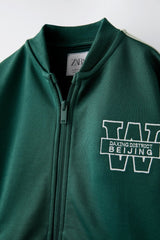 ZARA SWEATSHIRT WITH EMBROIDERED SLOGAN - Smgarment's