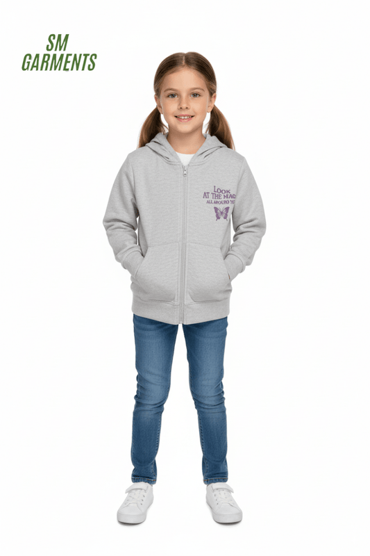 ZARA TEXT DETAIL ZIPPED HOODIE - Smgarment's