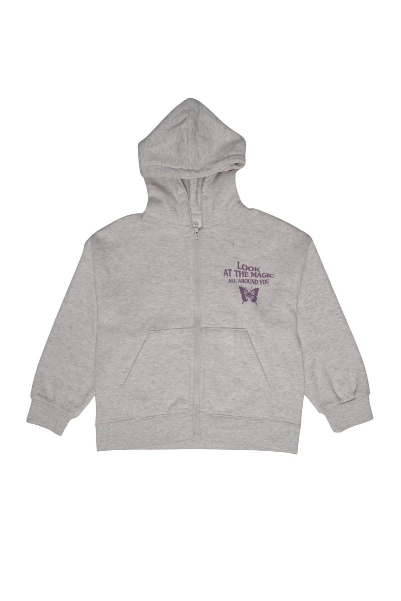 ZARA TEXT DETAIL ZIPPED HOODIE - Smgarment's