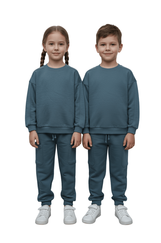 ZR KIDS BASIC SWEATSHIRT AND TROUSER SET - Smgarment's