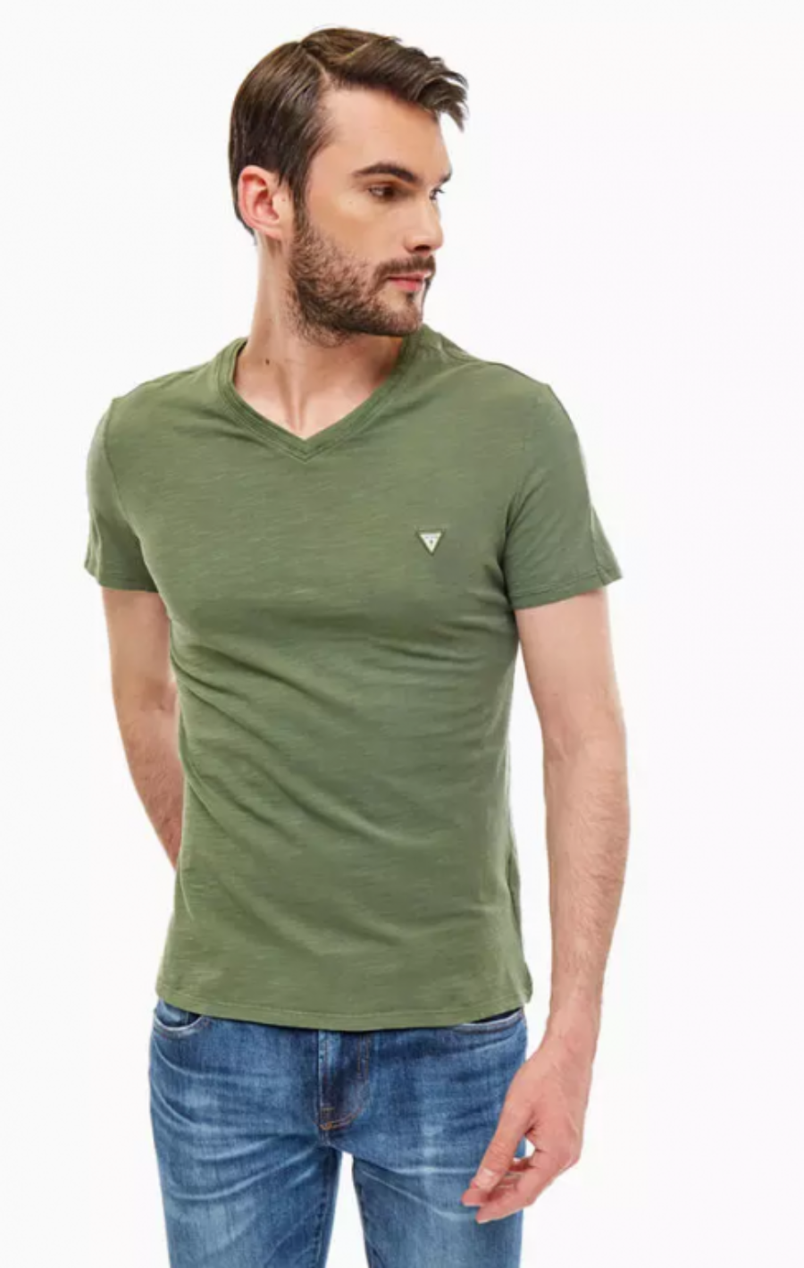 GUESS men's khaki t-shirt