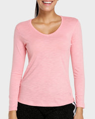 RIACHELO Flame Long Sleeve Blouse - Light Pink