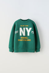 ZARA KIDS NY SWEATSHIRT AND PLUSH TROUSER SET