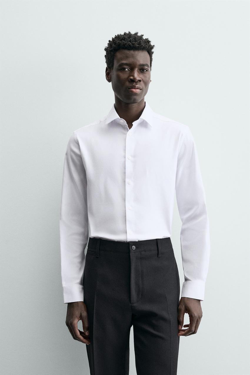SLIM FIT TEXTURED SHIRT