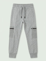 Boys' Cargo Joggers | Light Gray Heather Kids Sweatpants with Pockets