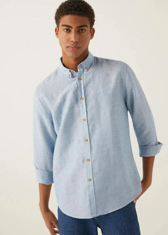 SPF MENS REGULAR FIT LINEN SHIRT