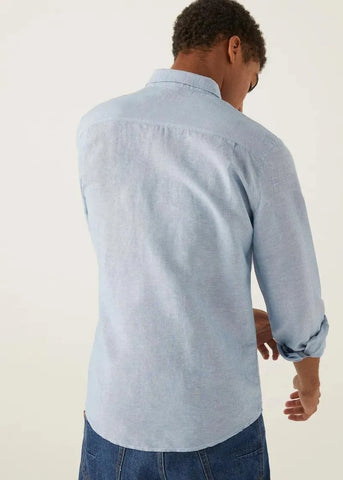SPF MENS REGULAR FIT LINEN SHIRT