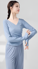 YUXUAN Women loose and elegant wide-leg Dance pants