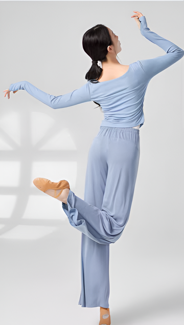 YUXUAN Women loose and elegant wide-leg Dance pants