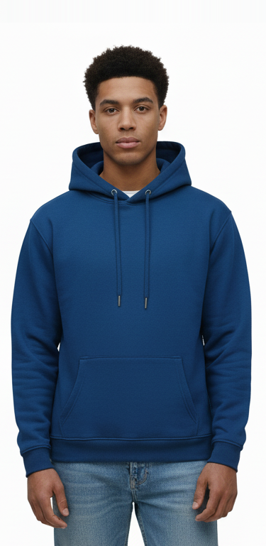 KLEINIGKEIT MENS BASIC BLUE HOODIE