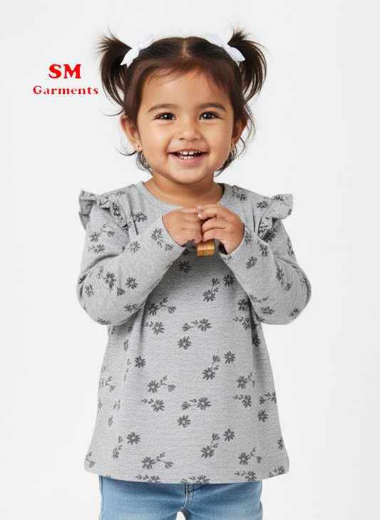 FOX & BUNNY SINSAY Shirt With Long Sleeves And Frills