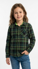 H&M L.O.G.G Girls Winter checkered Shirt With Logo
