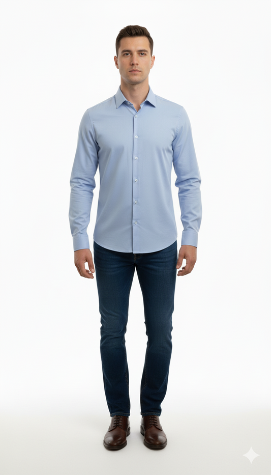 NXT MENS BASIC SLIM FIT SHIRT