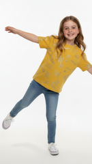 M&S Girls Metallic Print T Shirt