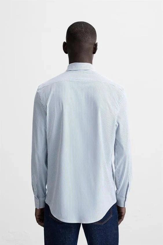 ZARA STRIPED STRETCHY SHIRT