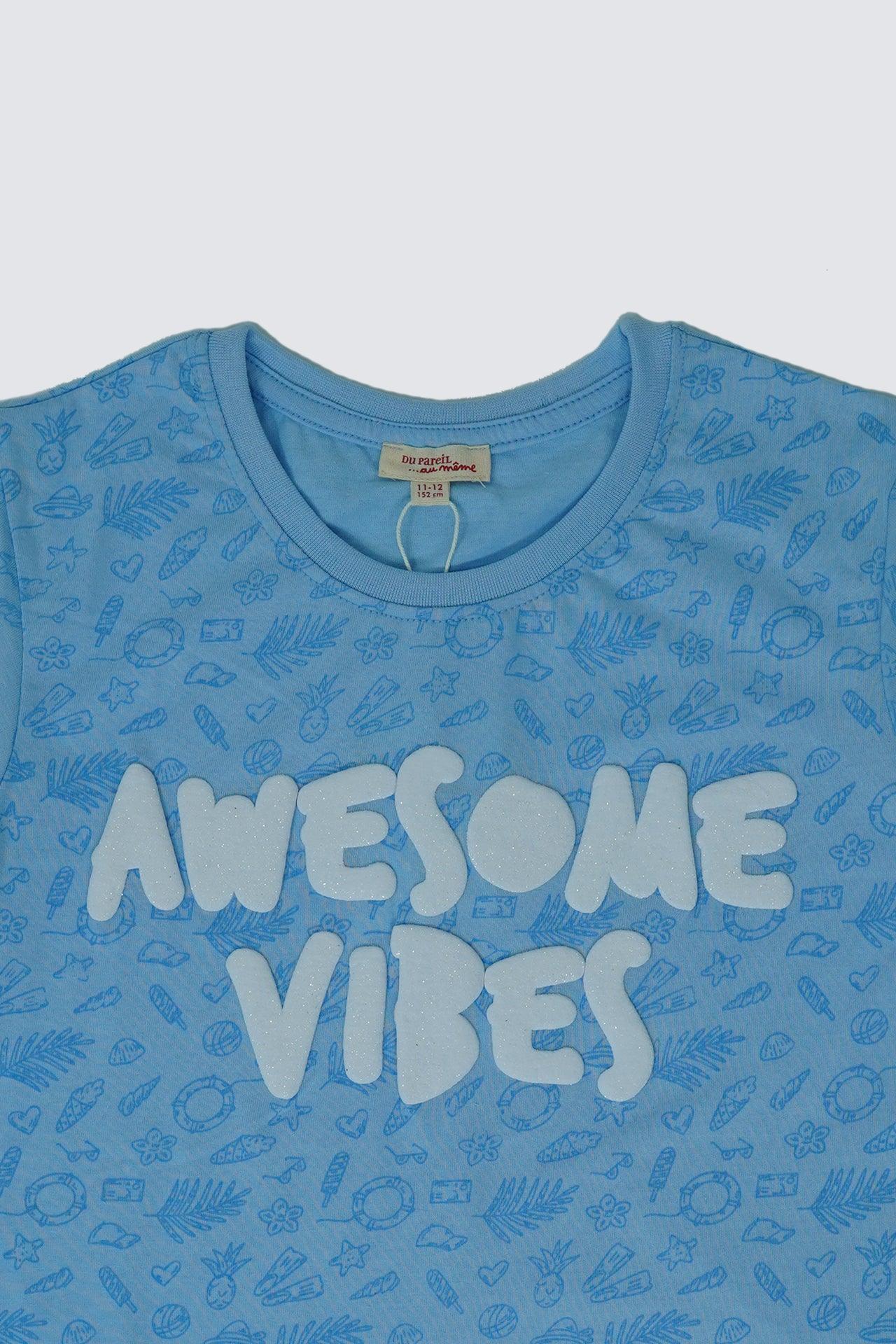 DU PAREIL AWESOME VIBE PRINT T-SHIRT