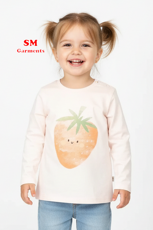Baby girls Long Sleeved T-Shirt with strawberry print