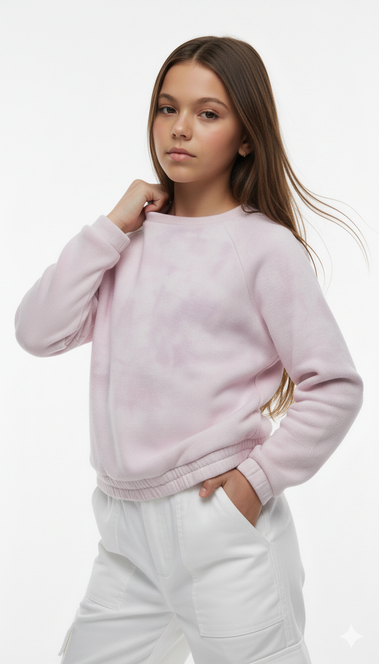 ROADWEAR Girls Pink Tie Dye Sweatshirt