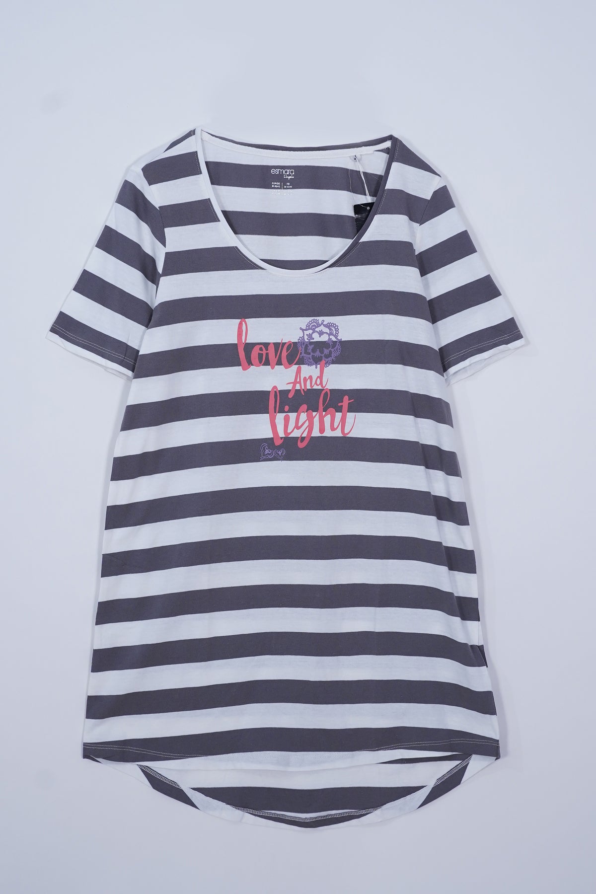 ESMARA WOMEN LONG STRIPED T SHIRT