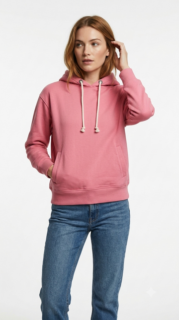 SUB LEVEL WOMENS BASIC PINK HOODIE