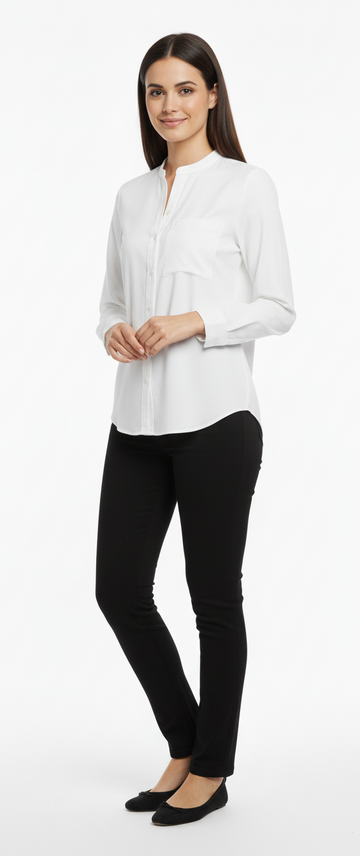 CHICOREE WOMENS BASIC WHITE SHIRT