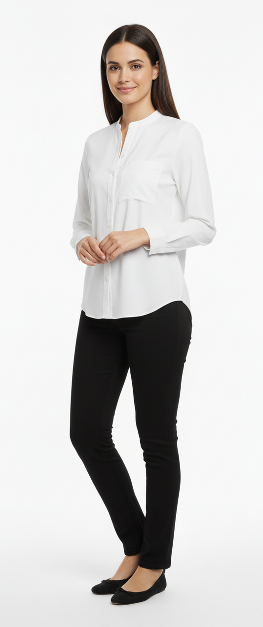 CHICOREE WOMENS BASIC WHITE SHIRT