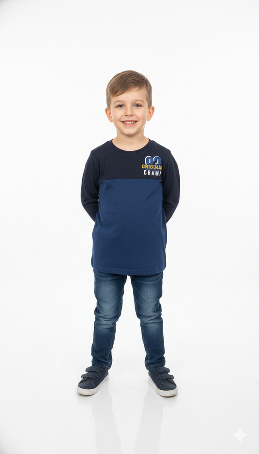 PEPPERTS! BOYS TWO TONE LONG SLEEVED T-SHIRT