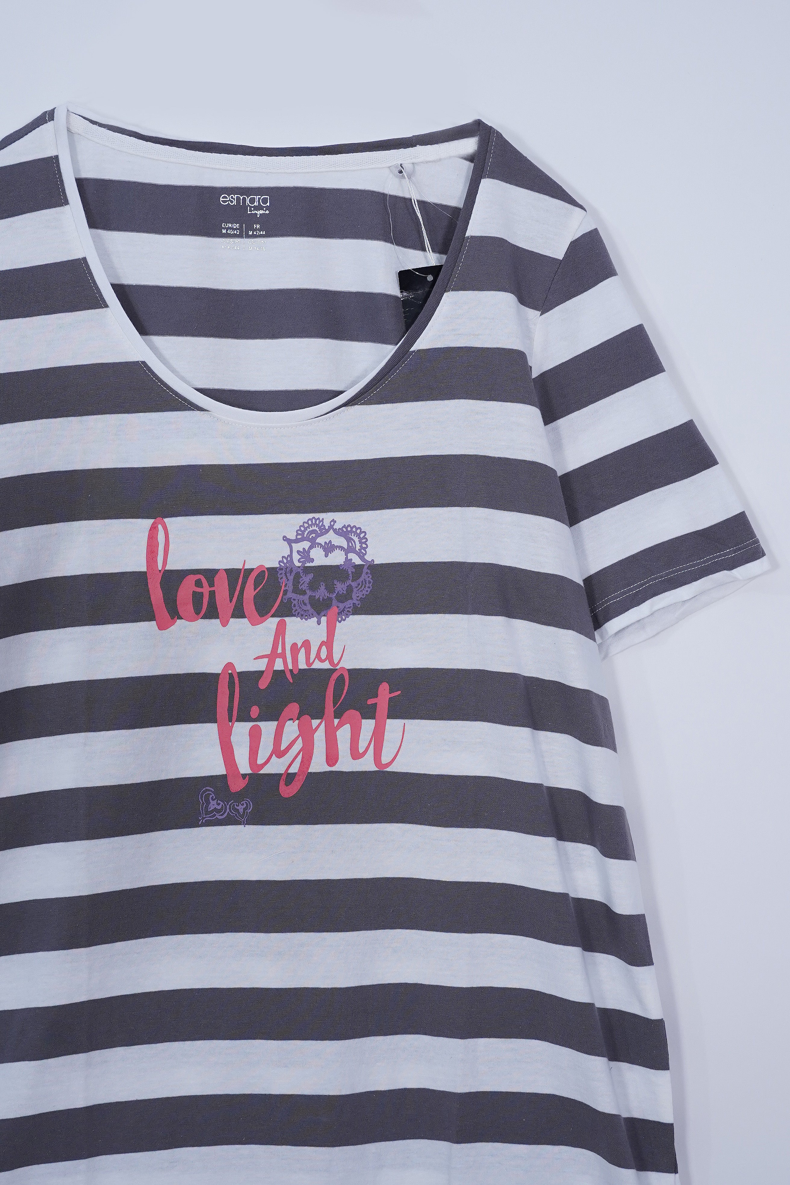 ESMARA WOMEN LONG STRIPED T SHIRT