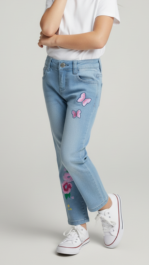 PRENATAL GIRLS EMBROIDED JEANS