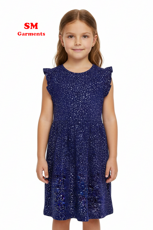 GIRLS GALAXYPRINT PRINTED DRESS