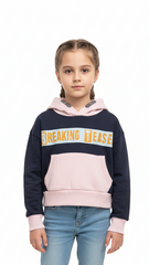 ROADWEAR GIRLS TWO TONE CROP LENGTH HOODIE