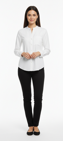 CHICOREE WOMENS BASIC WHITE SHIRT