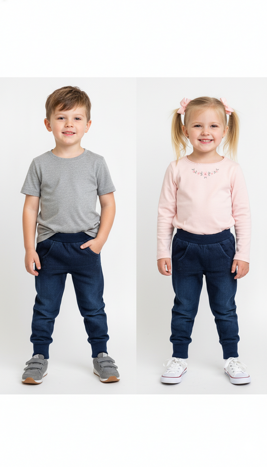 MYCHICCO KIDS KANGAROO POCKET NAVY TEXTURED TROUSER
