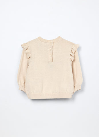 BLUKIDS BEBE GIRLS FLOWER EMBROIDED SWEATSHIRT