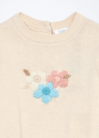 BLUKIDS BEBE GIRLS FLOWER EMBROIDED SWEATSHIRT