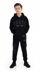 F&F Boys Printed Hoodie and Jogger Suit