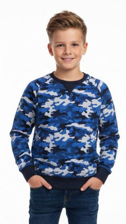 BOYS Blue Camo Sweatshirt