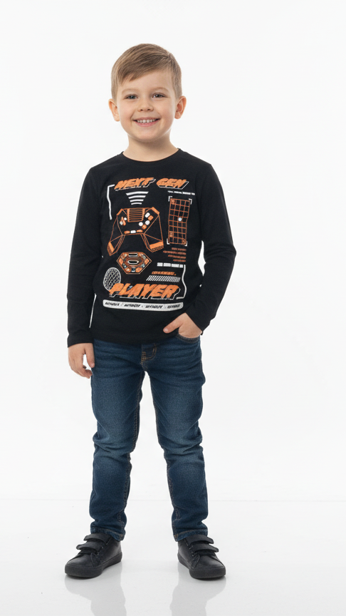 INEXTENSO BOYS PRINTED LONG SLEEVED T-SHIRT