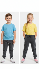 FREE PLANET KIDS GREY TEXTURED TROUSER