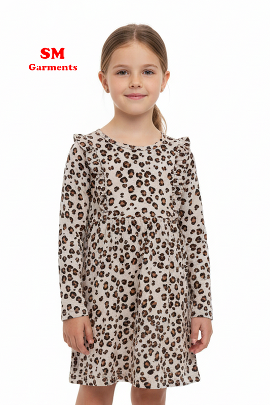 GIRLS CHEETAH PRINTED DRESS