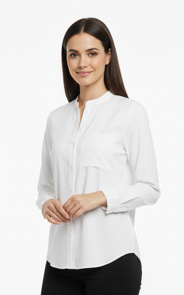 CHICOREE WOMENS BASIC WHITE SHIRT